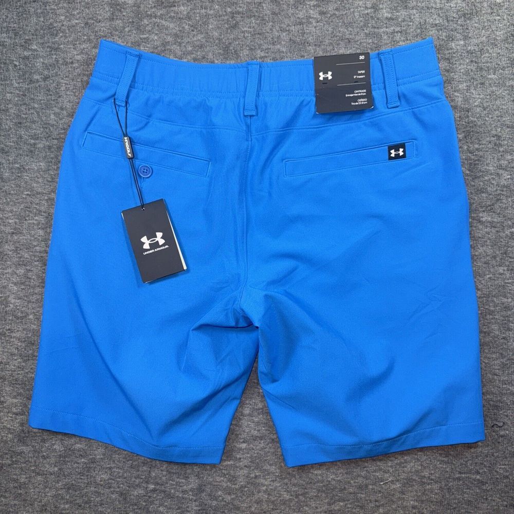 Under Armour Mens Drive Golf Shorts Tapered Photon Blue 9" Inseam Sz 30 NEW $70 - Picture 7 of 9